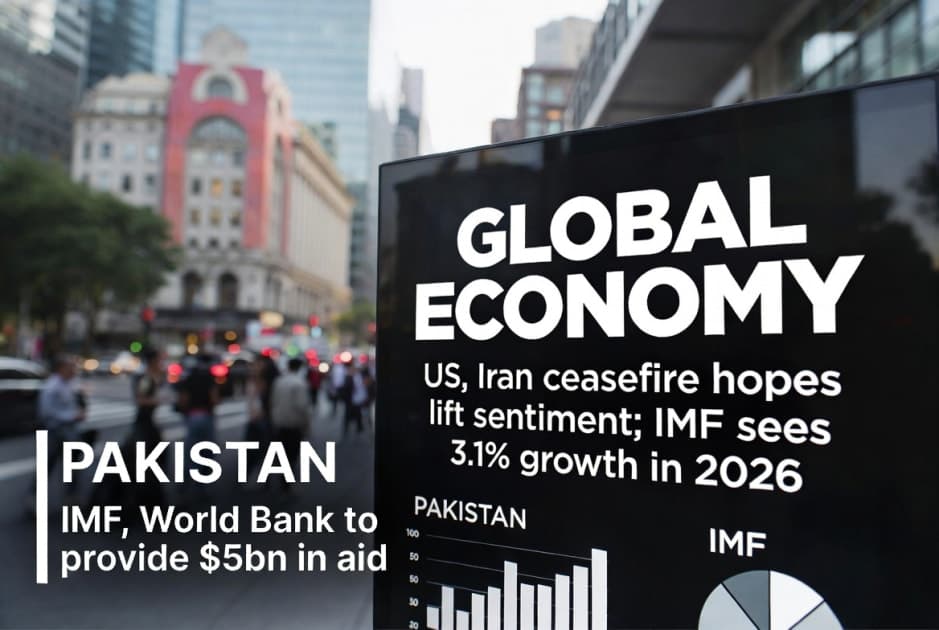 Global Economy News Today: Iran Ceasefire Talks, IMF Downgrades Growth to 3.1%, Pakistan Gets $5Bn Aid – April 2026 Update
