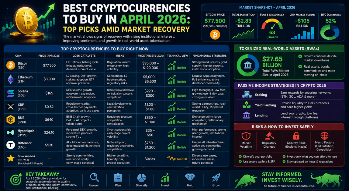 Best Cryptocurrencies to Buy in April 2026: Top Picks Amid Market Recovery
